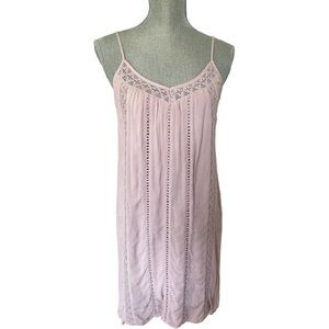 MUDD Boho babydoll mini dress dusty rose pink Size M